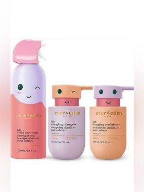 Evereden Kids Bathtime Trio Shampoo Conditioner Body Wash